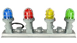 Multi-Voltage Capable LED Traffic Light for refueling stations and manufacturing facilities