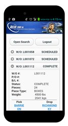 Mobile Customer Tracking Screenshot