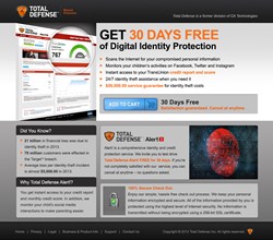 Total Defense Alert! landing page