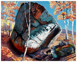 Boulder From The Summit by Carole Finn