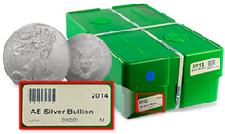 Box #00001 of 2014 American Silver Eagles