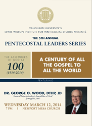  5 hàng năm Pentecostal nhà lãnh đạo loạt kỷ niệm 100 năm thành lập giáo phái Pentecostal lớn nhất của thế giới. 