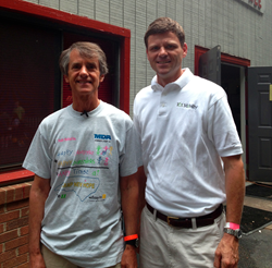 101 Mobility Greensboro owner, Jack Shoemaker with Muscular Dystrophy Camp Counselor Steve Sevcik