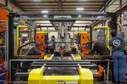 The Lippert Components, Inc. (LCI®) Automation team recently designed, built and installed a new cambering machine into its Goshen axle manufacturing facility on College Avenue.