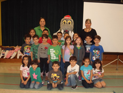 Willy the Walrus at Stuart Place Elementary doing his dental education thing