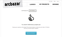 Arcbazar Referral page