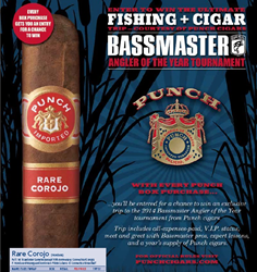 cigars, punch cigars, bassmaster, angler of the year, contest, punch rare corojo