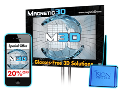 iSign has named Magnetic 3D their exclusive reseller/network partner in the glasses-free 3D space. The companies will work closely to demonstrate the power of 3D and mobile together.