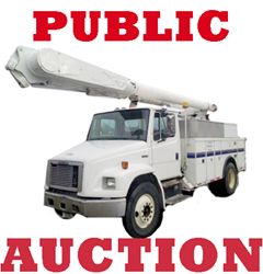 West Palm Beach, FL Public Auction, Selling used bucket trucks, forestry equipment and vehicles with no reserve