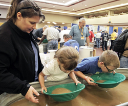 GPAA Gold and Treasure Expo attendees learn to pan for real gold!