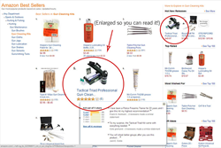 Proof that Tactical Triad was in the Top 5 Gun Cleaning Kits on Amazon