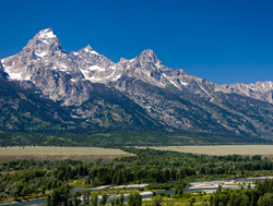 Grand view of the Teton mountain range