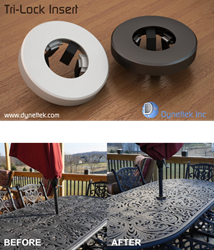 A Universal Patio Table And Umbrella Insert