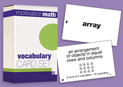 Mentoring Minds Motivation Math Vocabulary Card Set