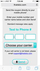 Text Coupon to Phone