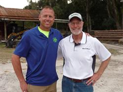 Pro Sawyer Dealer Chad Cordwin (left) with Wood-Mizer National Sales Manager Dave Mann.