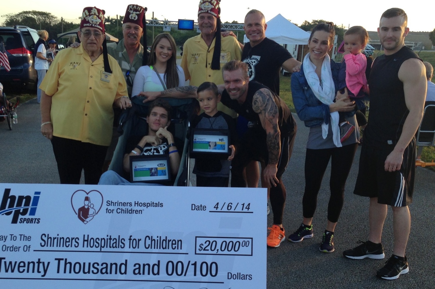 CoFounder/VP of BPI Sports, James Grage, Presents 20,000 Donation to