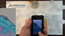 The illumoscope iPhone Case with Microscope Adapter in Use