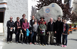 Foreign tourists in Lhasa