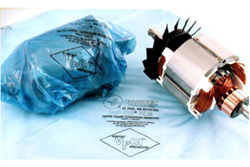 Metal Part Wrapped in VpCI - Blue Corrosion Inhibitor Wrap