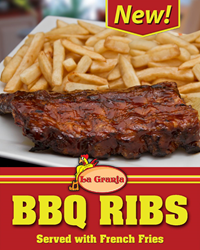 Granja East Offers New Barbecue Ribs Served with French Fries