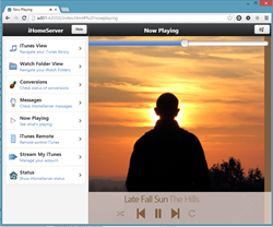 Stream your iTunes library from any supported web browser