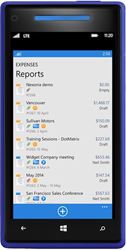 Nexonia Expenses mobile app for Windows Phone