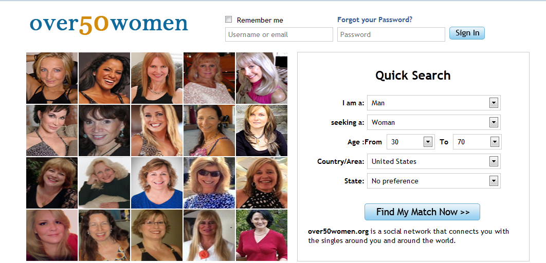 50 year old women online dating