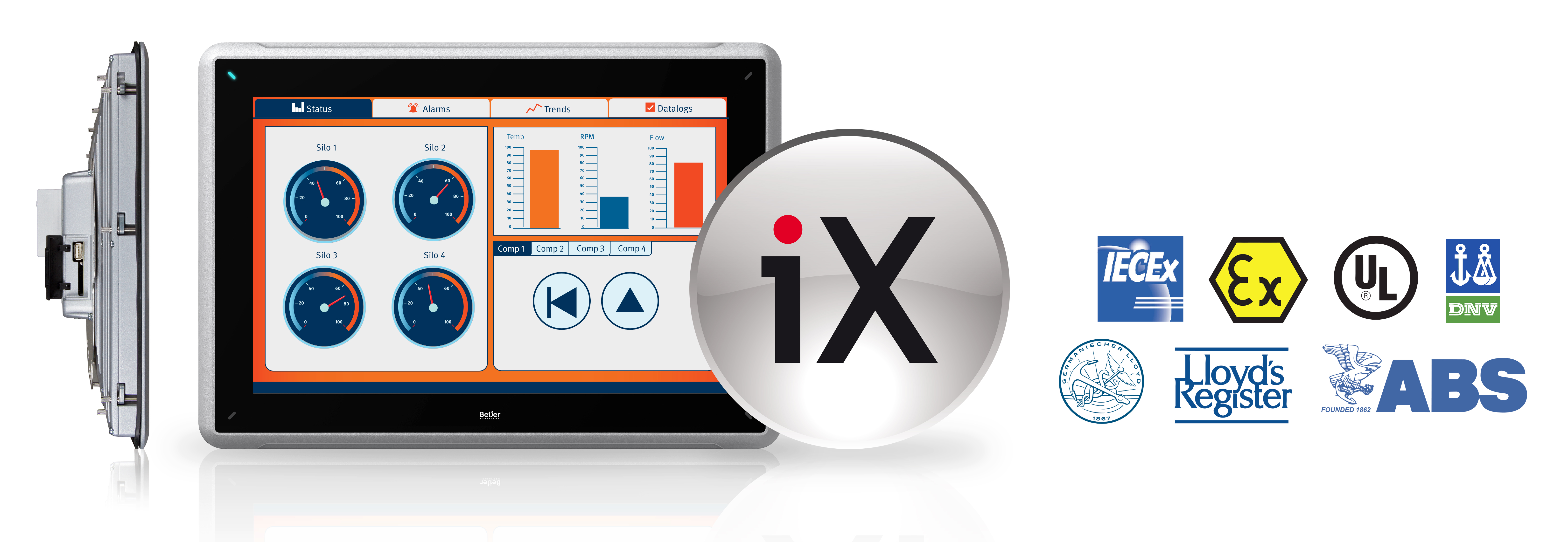 Rugged 15” HMI with Industrial, Hazardous and Marine Certifications
