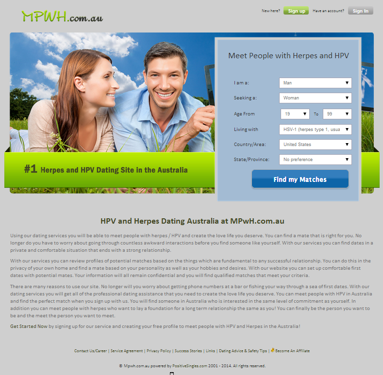 Dating site for herpes positive