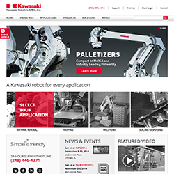 Redesigned Website Enhances User Experience www.kawasakirobotics.com