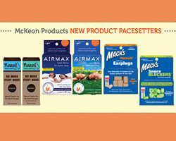 Nozoil® Nasal Spray, Airmax™ Nasal Device, Mack’s® ThermaFit™ Ear Plugs and Mack’s® SnoreBlockers® Ear Plugs from McKeon Products, Inc.
