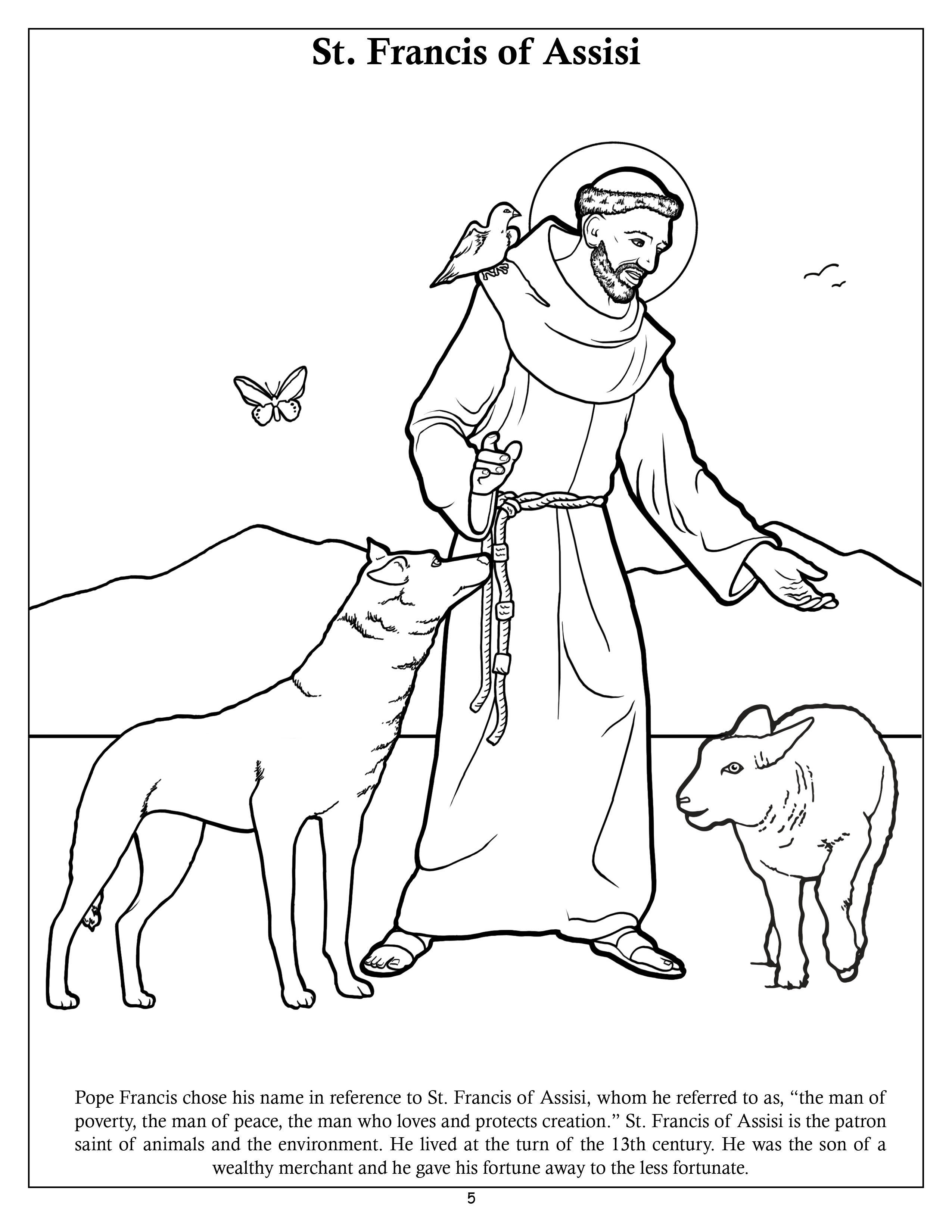 saint francis of assisi coloring pages - photo #6
