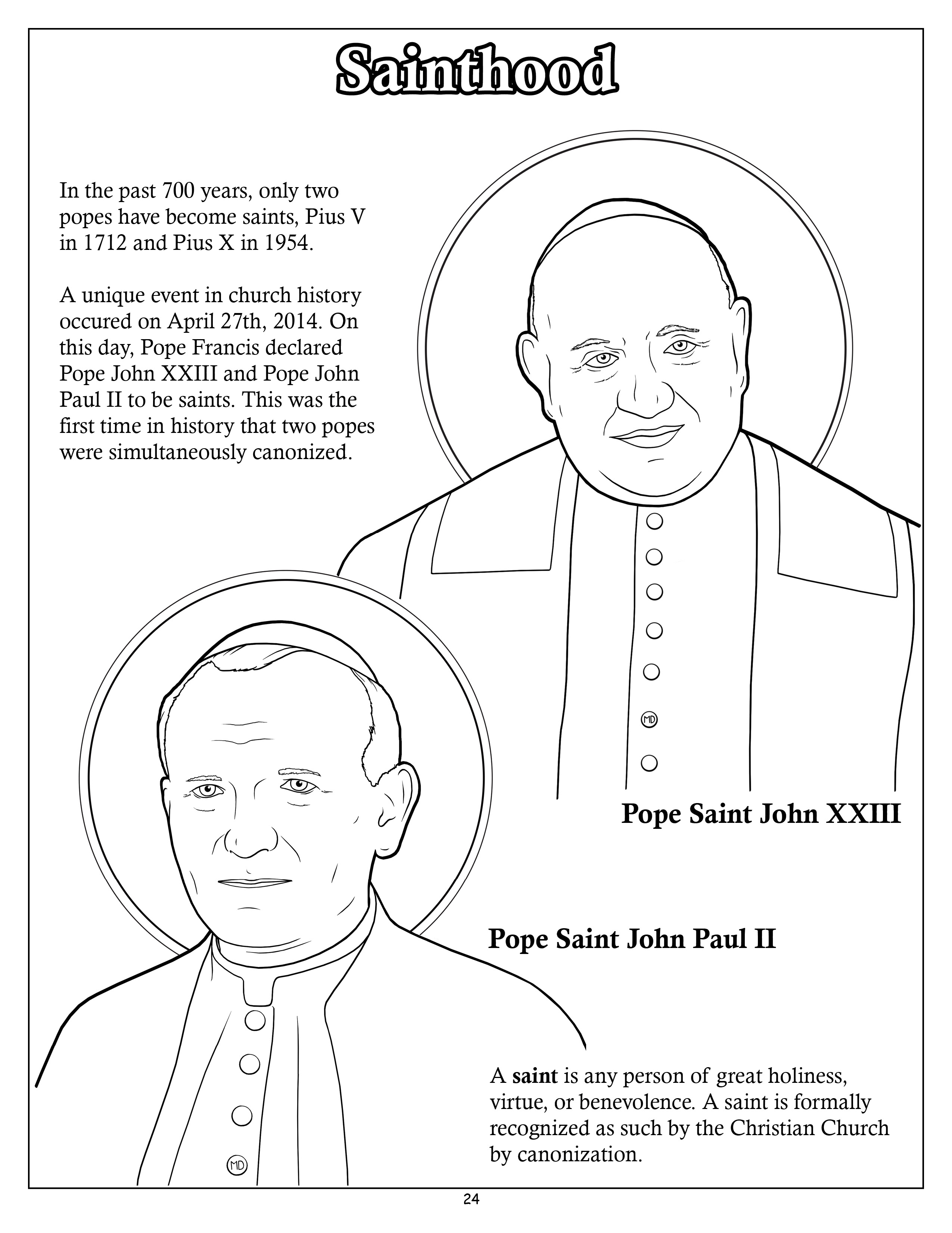saint pope john paul ii coloring pages - photo #19