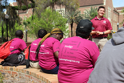Youth from the Prodigy Youth from the Prodigy cultural arts program tour the campus at Florida State University during Children's Week.arts program toured the campus at Florida State University during Children's Week.