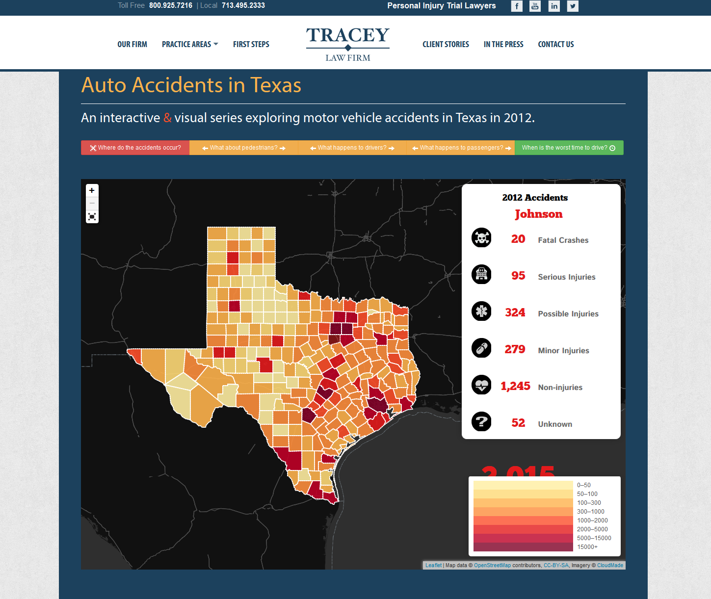 Texas Interactive Car Accident Map