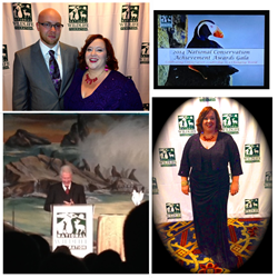 2014 NWF Connie Awards: President Bill Clinton and attendees Ariana Ayu and David Robb