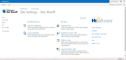 Screen Shot of Site Sheriff Administration Screen