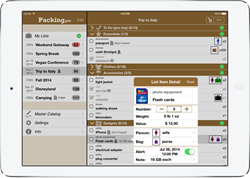 Packing Pro 10.0 on iPad