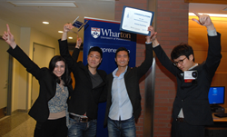 Wharton BPC 2014 GP Winners Slidejoy-from left_Diana Kattan_Jaeho Chung_Robert Seo_Sanghoon Kwak