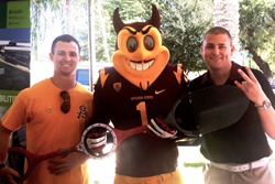 ASU Startup Accelerator company Bosse Tools with Sparky at ASU Day at the Capitol