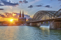 Sunset on the Rhine River