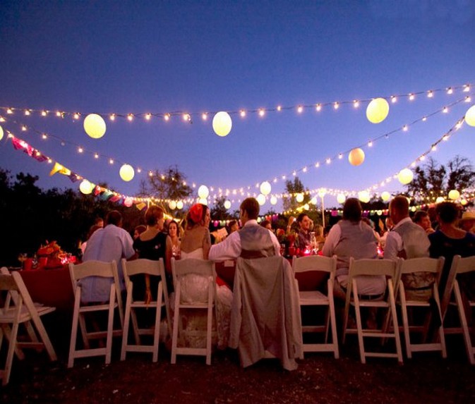 outdoor wedding tent lighting