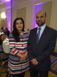 Aina with Farooq Murad, Secretary General of MCB at Muslim Council of Britain Leadership Dinner