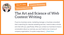 The art and science of web content writing.