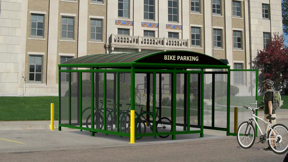 bike parking shelter