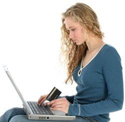 pretty girl with laptop