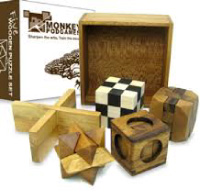 image of father's day gifts, sustainable wood puzzles by Monkey Pod Games