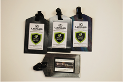 Relan repurposed luggage tags made from Lexus billboards