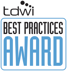 image of the TDWI Best Practices Awards logo for business intelligence and data warehousing excellence
